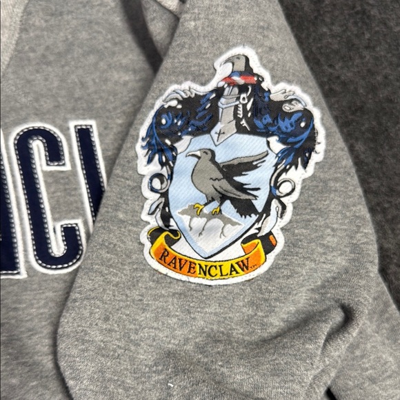Warner Bros. Gray Crewneck Sweater with Ravenclaw Emblem - Picture 3 of 4